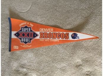 Denver Broncos 1987 AFC Champions Small Flag