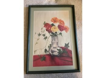 Flowers In A Vase Painting Bh Emma Vebel-signed