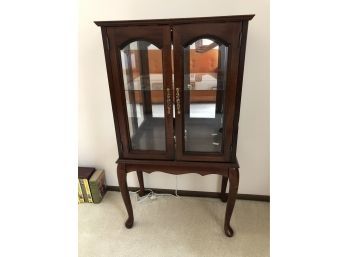 Wooden Display Case With Interior Light (24 X 12 X 42 1/2)