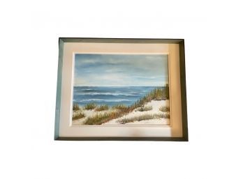 Beautiful Ocean Canvas Painting, Signed In Bottom Corner By Mark.