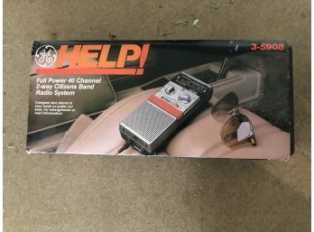 GE Help Full Power 40 Channel 2-way Emergency CB Radio (Not Tested)