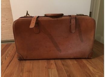 Vintage Tan Leather Suitcases (some Light Scratches On Back)