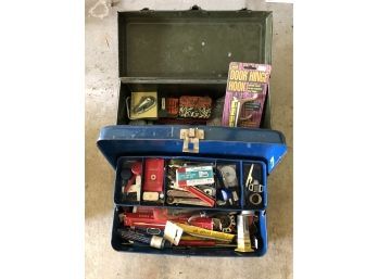 Two Tool Boxes With Assortment Of Tools And Supplies