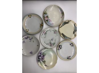 Collection Of 12 Decorative Floral Fine China Small Plates