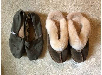 UGG Slippers And Green Toms Shoes Womens Size 7