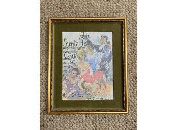 Framed Print Of The Santa Fe Opera 1962 (7.5x9.25)