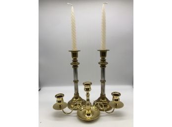 Gold Colored Candle Holder Collection (two Candles Included)