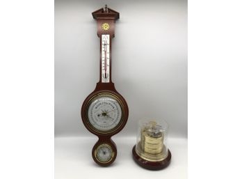 Wooden Temperature And Moisture Gauge Set