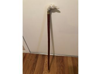 Wooden Cane With Carved Bird Handle (31 Inches)