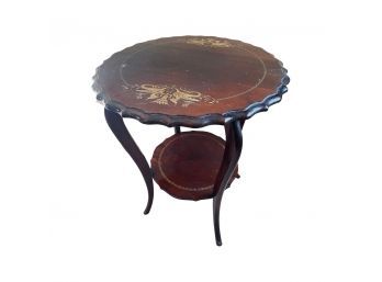 Lovely Two Tiered Wooden Side Table With Beautiful Designs