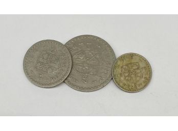 (3) Coins From Ghana: 5, 10, 20 Pesewas