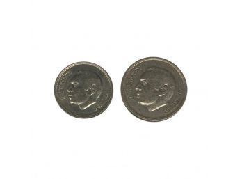 (2) 1974 Coins From Morocco