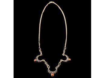Silver Necklace Marked 925, Weighed At 0.246 Oz