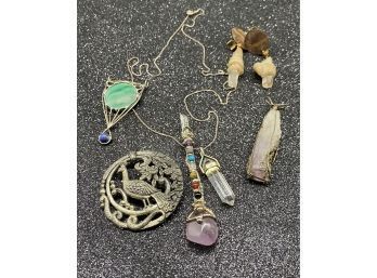Whimsical Jewelry Collection: Rock Pendants And More