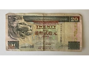 Bank Note, Hong Kong & Shanghai Banking Corp, 20