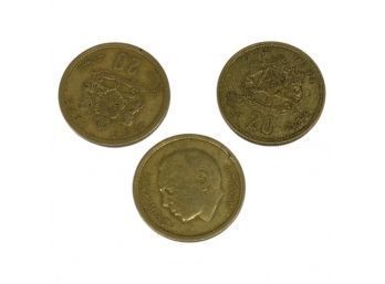 (3) 1974 Coins From Morocco