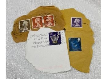 (6) Collectible Stamps On Envelopes