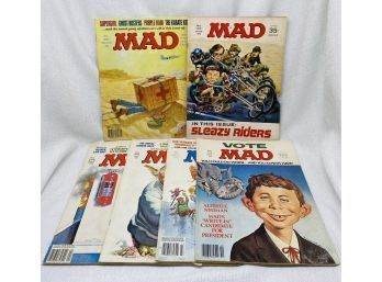 (6) MAD Comic Books, 1970-81, Including Sleazy Riders Issue
