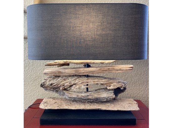 Oval Natural Driftwood Table Lamp