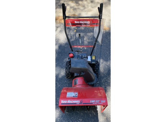 Yard Machines Snow Blower With 12 In. Impeller And 5 HP / 22 In. Clearing Width