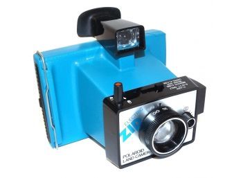 Electric ZIP Polaroid Land Camera, Retro Blue, In Great Condition!