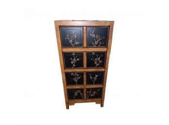 Beautiful Floral Designed Storage Cabinet With Four Drawers