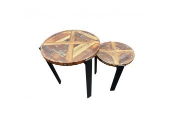Rustic Wooden Side Tables(2)