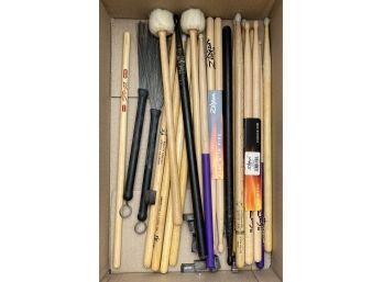Box Of Various Drum Sticks