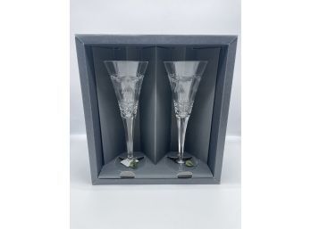 Waterford Crystal Champagne Toast Glasses (2)