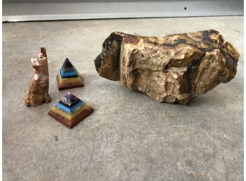 Petrified Wood And Crystal Stone Collection