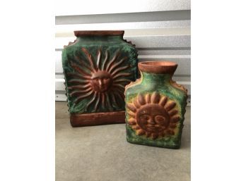 Ceramic Sun Vase Set