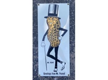 Ande Rooney Planters Mr. Peanut Metal Sign, 7 X 16 Inches