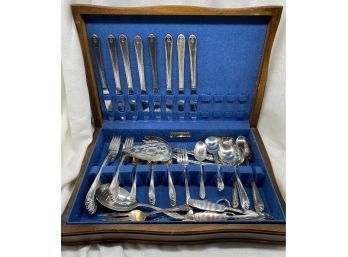 Collection Of Antique Flatware In Box, Mostly W.M Rogers