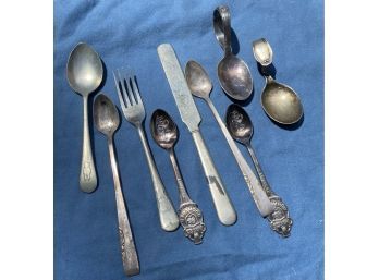 Various Vintage Flatware And Collectible Spoons