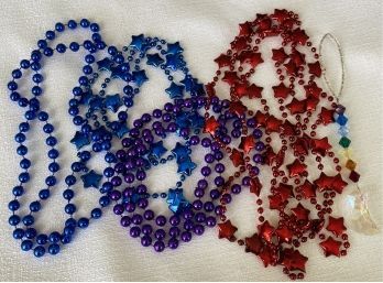 Star Shaped Mardi Gras Necklaces