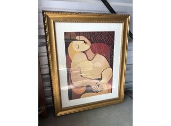 Picasso Poster With Golden Colored Frame (26 1/2 X 33)