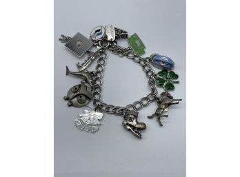 Adorable Charm Bracelet With Sterling Silver Charms!