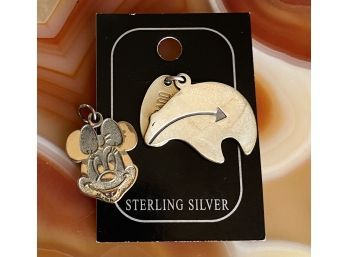 Sterling Silver Charms, Total Weight 0.145 Oz