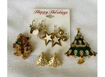 Christmas Cheer Jewelry Collection: Earrings And Pins!