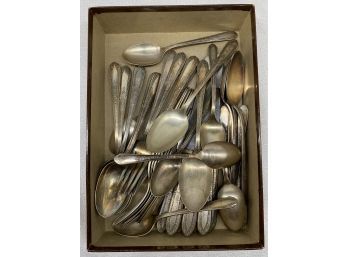 Box Of Antique Flatware By W.M. Rogers