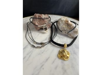 Collection Of Lovely Rope Jewelry (1 Bracelet, 3 Necklaces)