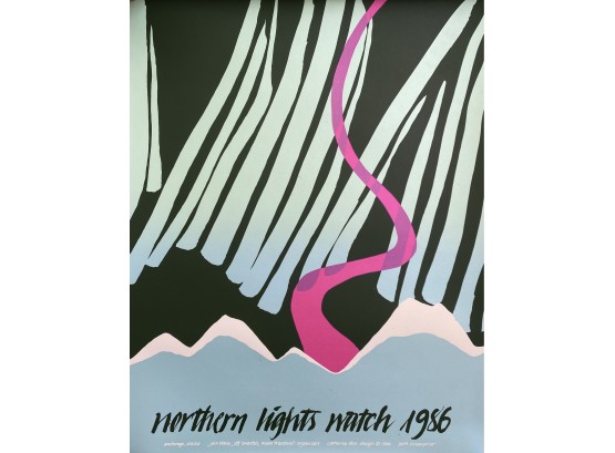 Poster, Northern Lights Match 1986, Approximately 16 X 20 Inches