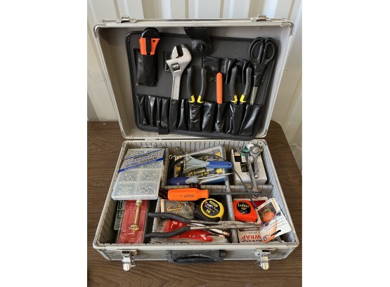 Toll Box Collection, Screwdrivers, Tape Measurers, Wrench, Pliers, Screws