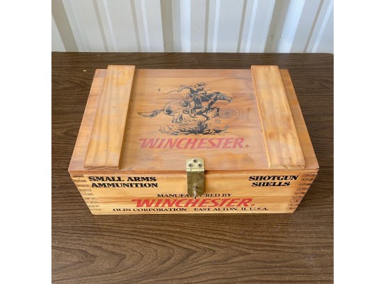 Wooden Winchester 12 Ga. Shotgun Shell Ammunition Box