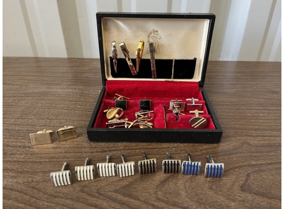 Cuff Link Collection Includes Small Storage Box