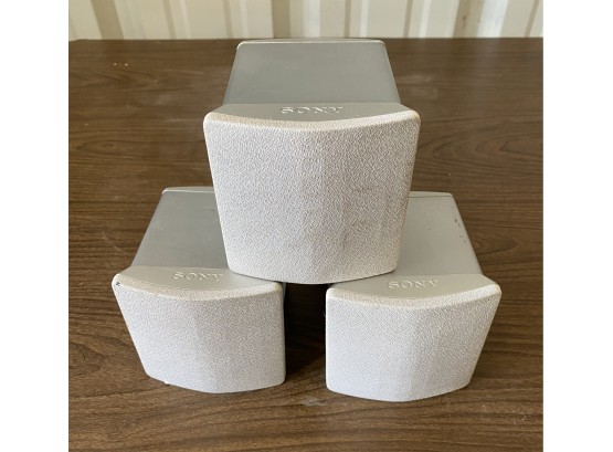 Set Of Three Sony Speakers (4x4x4)