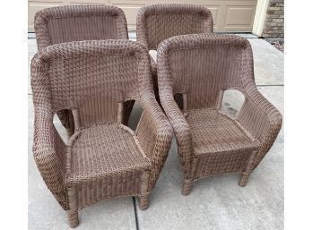 Hampton Bay Wicker Lawn Chairs In Good Condition
