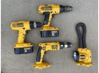 DeWalt Cordless Drill, 2 Hammer Drills, Rechargeable Light