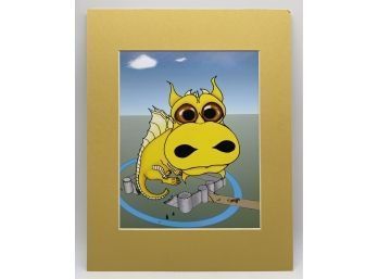 Whoops Dragon Graphic Print No. 1/100 Signed By LP In 11 X 14 Matte