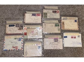 Vintage Stamps On Envelopes From Places Around The World! Germany, France, Grenada And Many More!